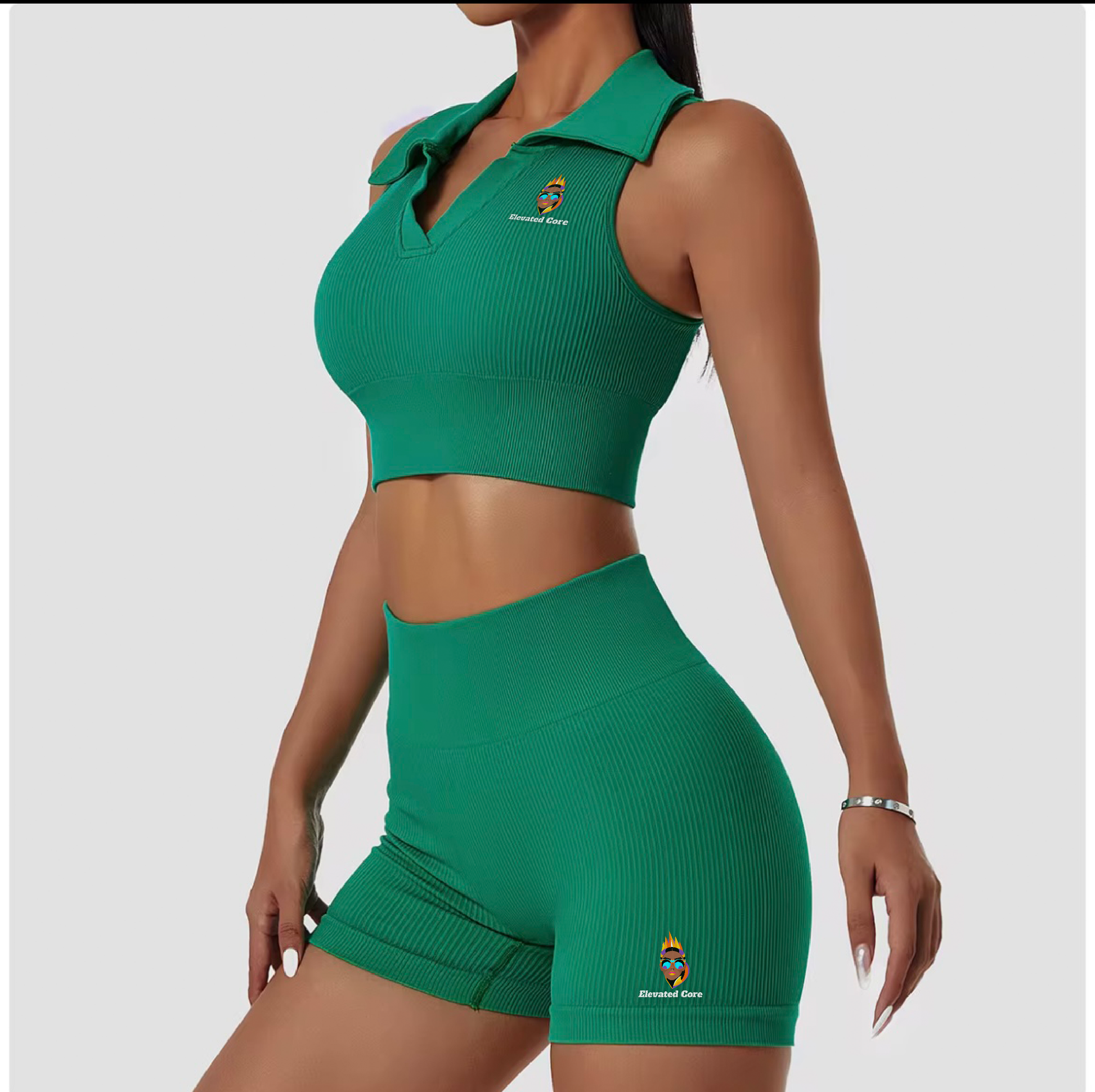 Seamless Workout Short and Bra Set
