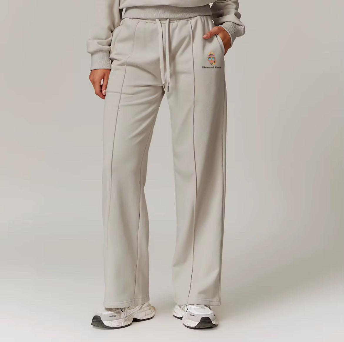 Relaxed Fit Wide Leg Joggers Pant