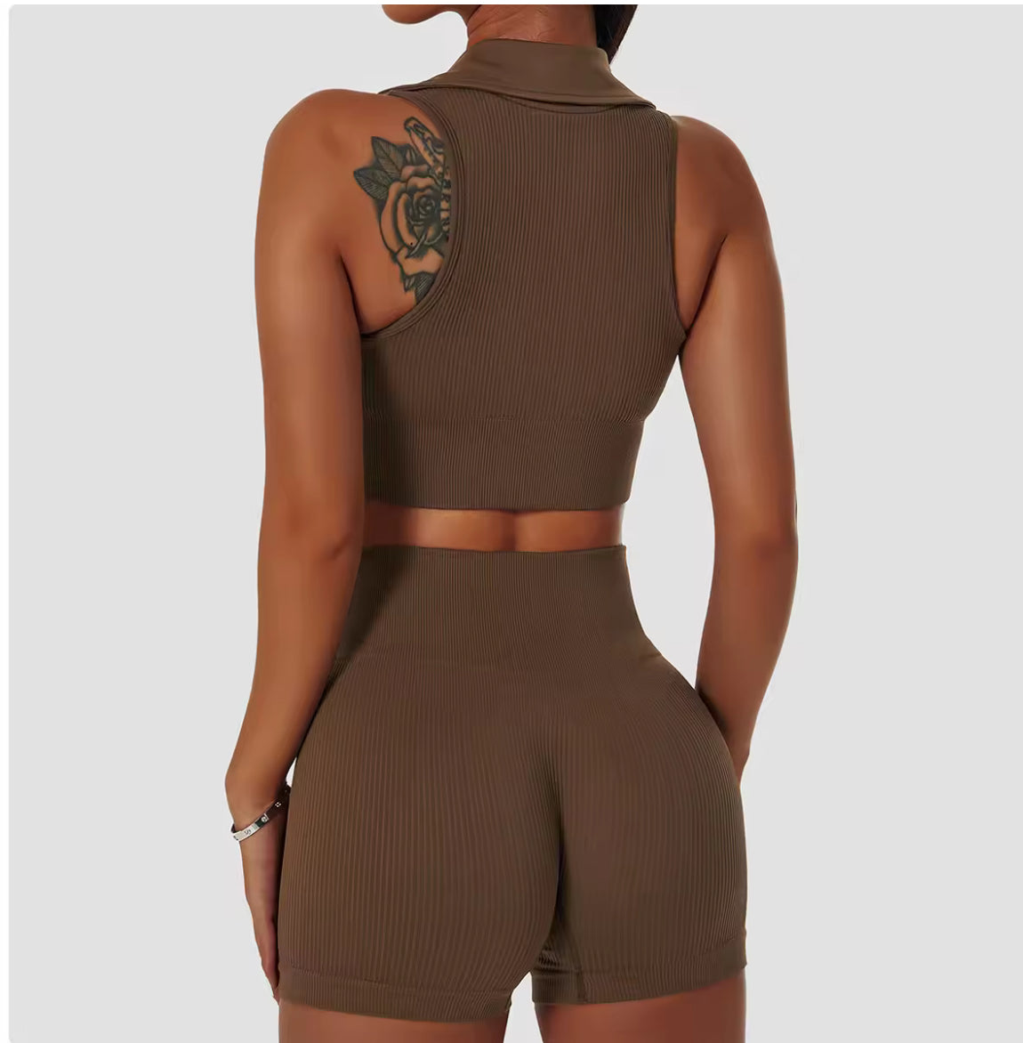 Seamless Workout Short and Bra Set