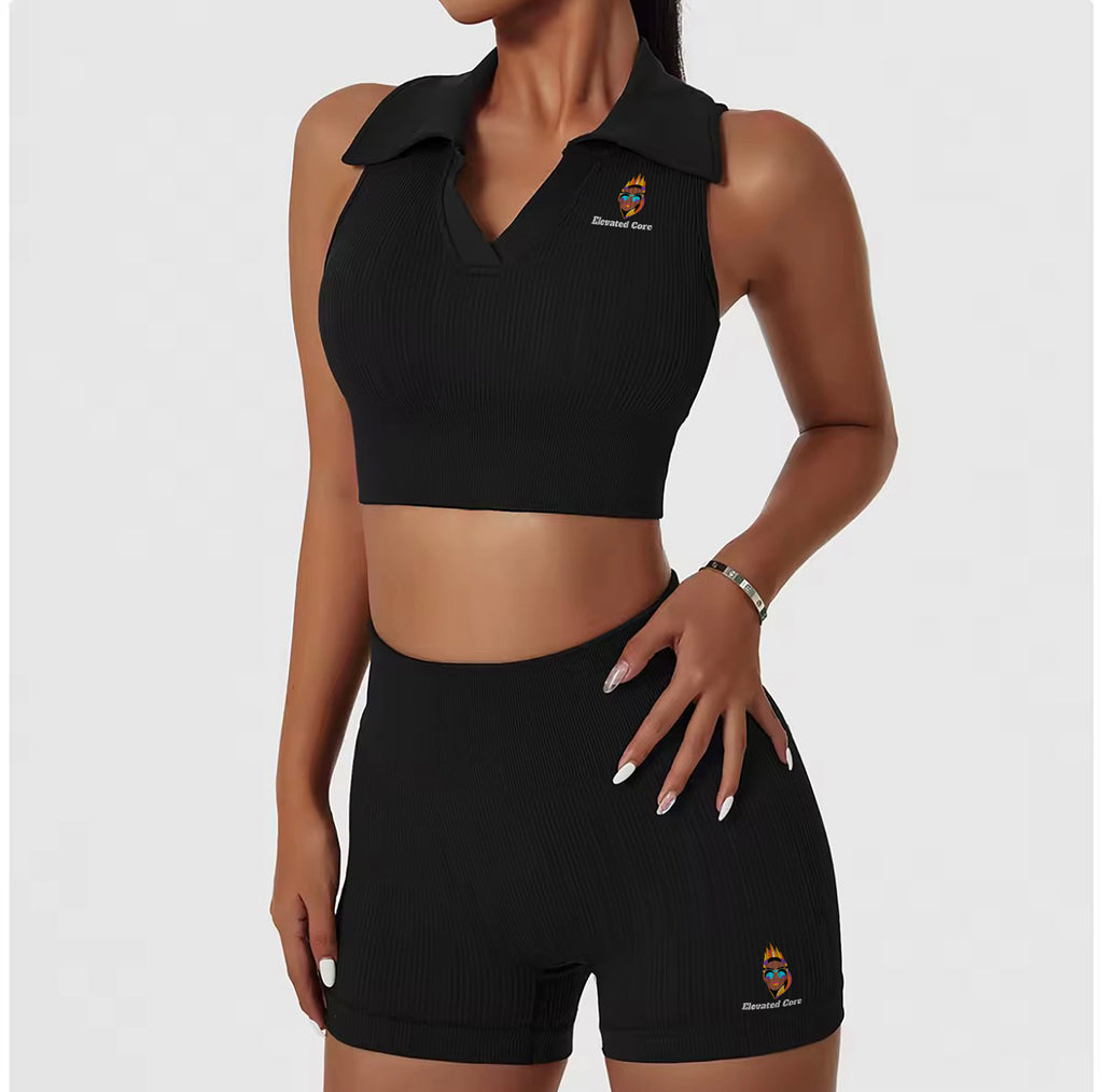 Seamless Workout Short and Bra Set